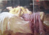 Pino Daeni - Impression oil painting.